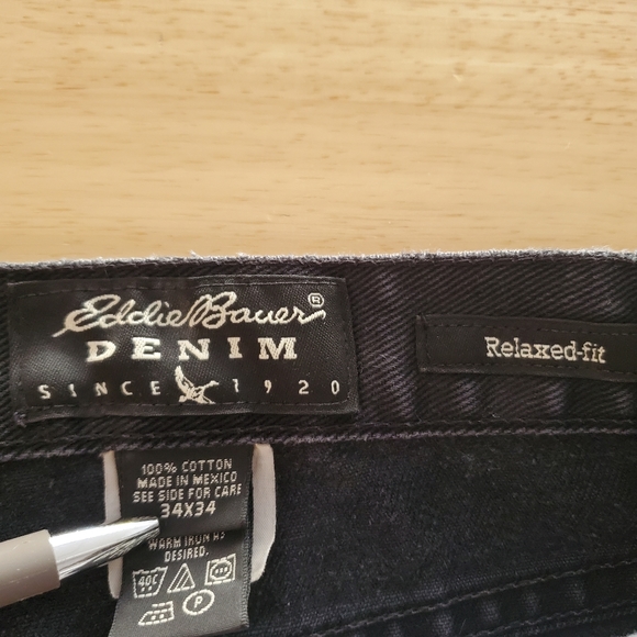 Eddie Bauer Jeans Men's Size 34 Black Relaxed Fit - Picture 11 of 14